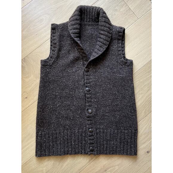 Vintage Wool Sweater Vest brown Size Small - Picture 3 of 7